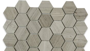 Wooden Beige Hexagon Wood Look Tile 11.75