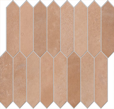 Home Picket Mosaic Tile 12" x 10" - Amberpeach