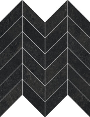 Nuances Chevron Mosaic Tile 12" x 12" - Anthracite