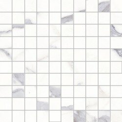 Themar Mosaic Marble Look Tile 1"x1" 10" x 10" - Statuario Venato