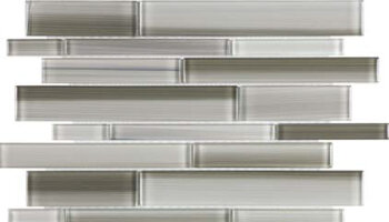 Bliss Fusion Glass Tile Random Strip Mosaic - Clay