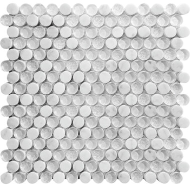 Alaska Glacier Stone Mosaic Tile - 11.8" x 11.8" - White