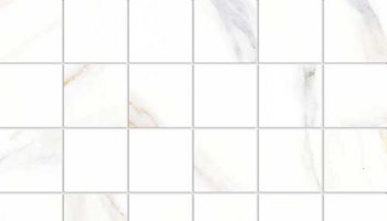 Cava 2" x 2" Mosaic Marble Look Tile 11.8" x 11.8" - Bianco Satin