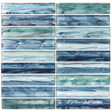 Brook Stacked Tile 11.61" x 11.73" - Aqua