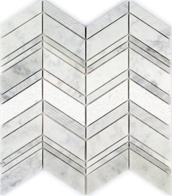 Field Stone Tile 11 3/4" x 11 3/4" - White Carrara