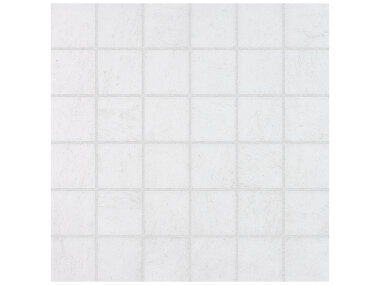 Cinq 2" x 2" Mosaic Tile 12" x 12" - White