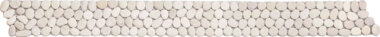 Pebble Rectified Matte Interlocking Border 4" x 12" - White