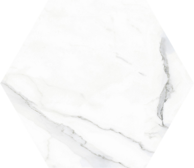 Apini 10" Hexagon  Marble Look Tile 9" x 10.5" - Statuario