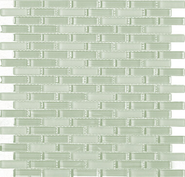 Cristallo Brick Blended Mosaic Tile 0.6" x 1.9" - Bottle Green