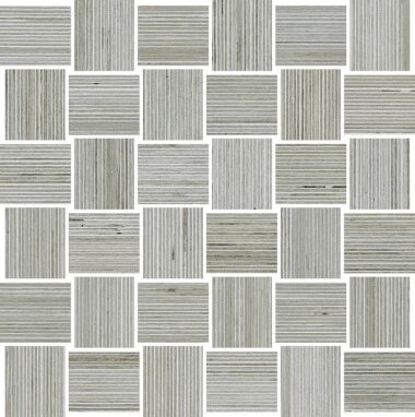 Shibusa Intreccio Mosaico Wood Look Porcelain Tile 12" x 12" - Grigio