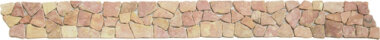 Marble Stone Tile Opus Mosaic Interlocking Border 4" x 12" - Red