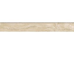 Via Appia Polished Vein Cut Bullnose Marble Look Tile 3" x 24" - Beige