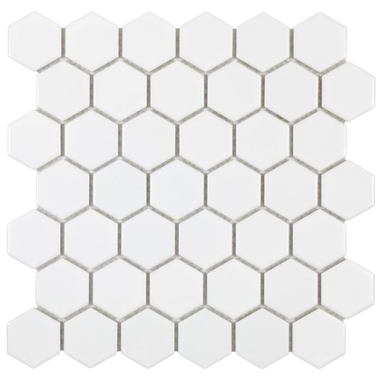 Anthology 2" x 2" Hexagon Tile 12.028" x 11.89" - White