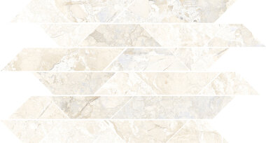 Angel Heart Mosaico Line Marble Look Tile 12" x 16" - Almond