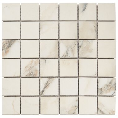 Lithe Mosaic Marble Look Tile 11.81" x 11.82" - Calacatta Rustic