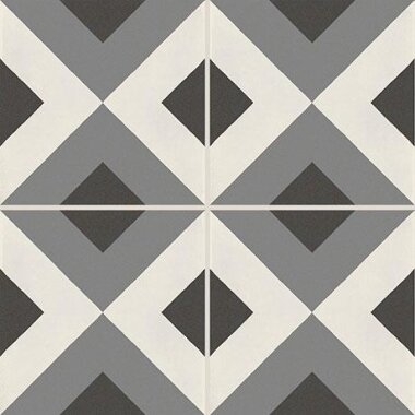 D_segni Tile Double Diamond Deco 8" x 8" - M0UK Chalk, Midnight, Shadow and Smoke Blend