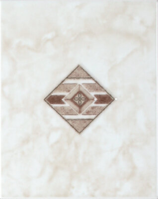 New Albion Wall Insert Marble Look Tile 8" x 10" - Beige