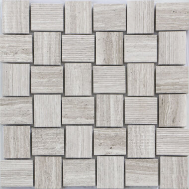 Bali Sumatra Mosaic Tile - 10.9" x 10.9" - Gray