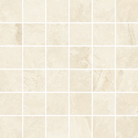 Sybil 2" x 2" Mosaic Marble Look Tile 12" x 12" - Ivory