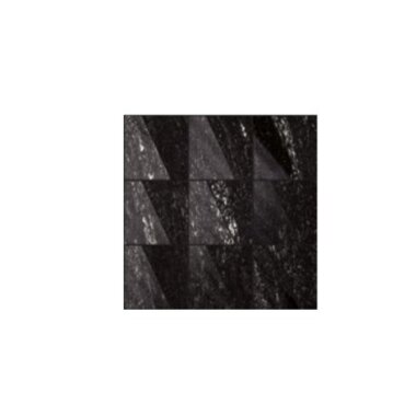 Granum Trapezoid Mosaic Marble Look Tile 12" x 12" - Nero