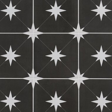 Levant Decor Tile 9" x 9" - Nero