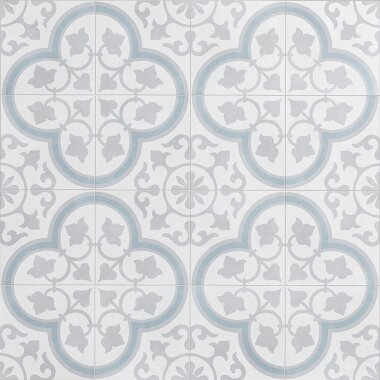 Dhar Decor Tile 9" x 9" - Silver Ornate