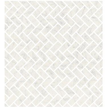 Marmorea Lisca Mosaic Marble Look Tile 12" x 12.5" - Bianco Gioia