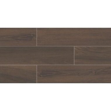 Mt. Royale Wood Look Porcelain Tile 6" x 36" - Walnut