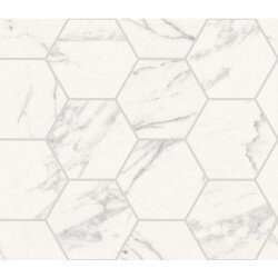 Trumarmi Polished Hexagon 4"x4" Marble Look Tile 12" x 13" - Venatino