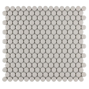 Anthology 3/4" Penny Round Tile 11.48" x 12.32" - Pearl