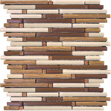 Cascades Redrock Mosaic Tile - 12.2" x 12.2" - Brown