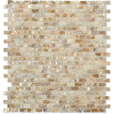 Pearl Mini Bricks Tile 11.13" x 12.25" - Freshwater