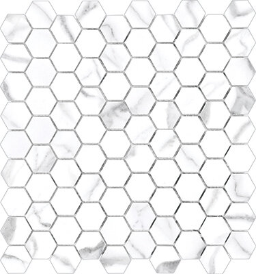 Mayfair Marble Look Tile HD Hexagon Mosaic 1.25" x 1.25" - Statuario