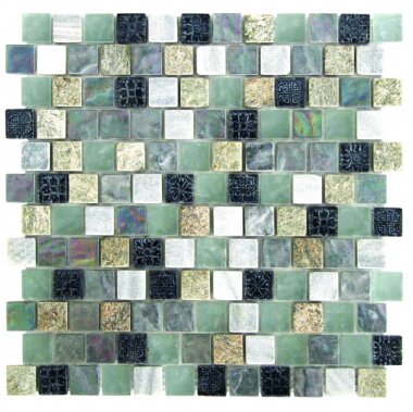 Glass Tile Brick 12" x 12" - Mix