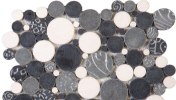 Reconstituted Pebble Interlocking Mosaic Tile - 12