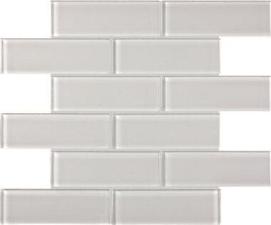 Bliss Element Glass Tile Brick Mosaic 2" x 6" - Mist