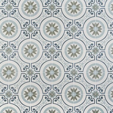 Dhar Decor Tile 9" x 9" - White Garden