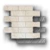 Gemma Brick Mosaic Marble Look Tile "Honed" 12" x 12" - Beige Onyx