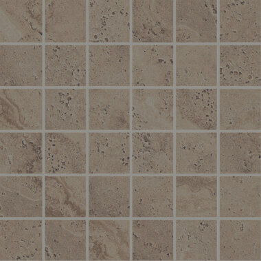 Provenza Unique Travertine 2" x 2" Mosaic Tile 11.8" x 11.8" - Chocolate Minimal