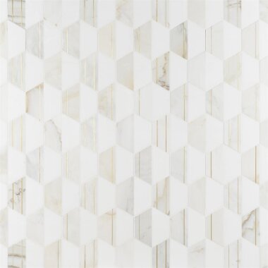 Causeway Marble Look Tile 10.43" x 12.04" - Bianco