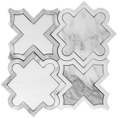 Waterjet Shape 6 10.1" x 10.1" - White