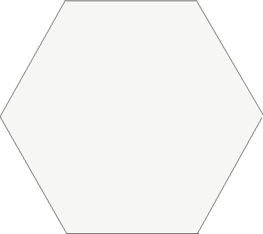 Solid Hexagon Tile 10" x 11" - White