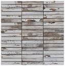 Wood Mosaics Wood Look Ceramic Tile 12" x 12" - Mix Grey