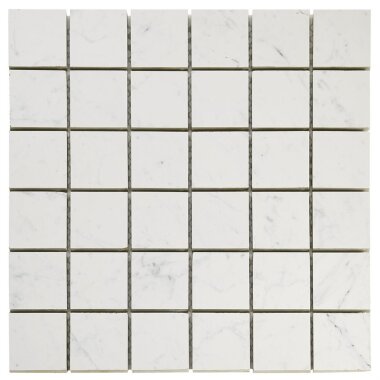 Lithe Mosaic Marble Look Tile 11.81" x 11.81" - Carrara Giola