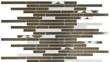 Metal Tile Brushed Baguette Interlocking 12