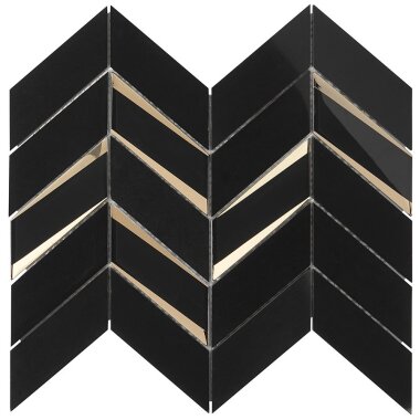 Giazza Chevron Tile 10.82" x 13.3" - Portoro