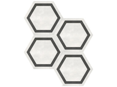 Form Hexagon Frame Tile 7" x 8" - Ivory