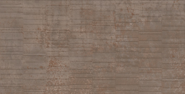 Iron Impatto Tile 24" x 48" - Coffee Groove