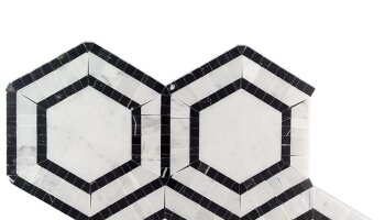 Metrology Hexagon Marble Look Tile 10.75