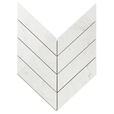 Lithe Chevron Mosaic Marble Look Tile 11.02" x 11.22" - Carrara Giola